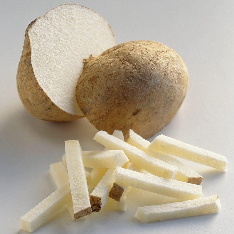 jicama sliced