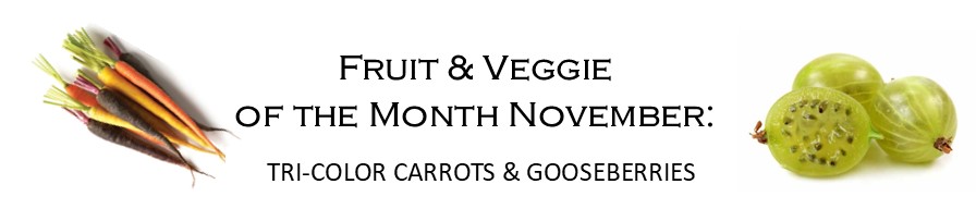 November veggies - carrots and gooseberries.