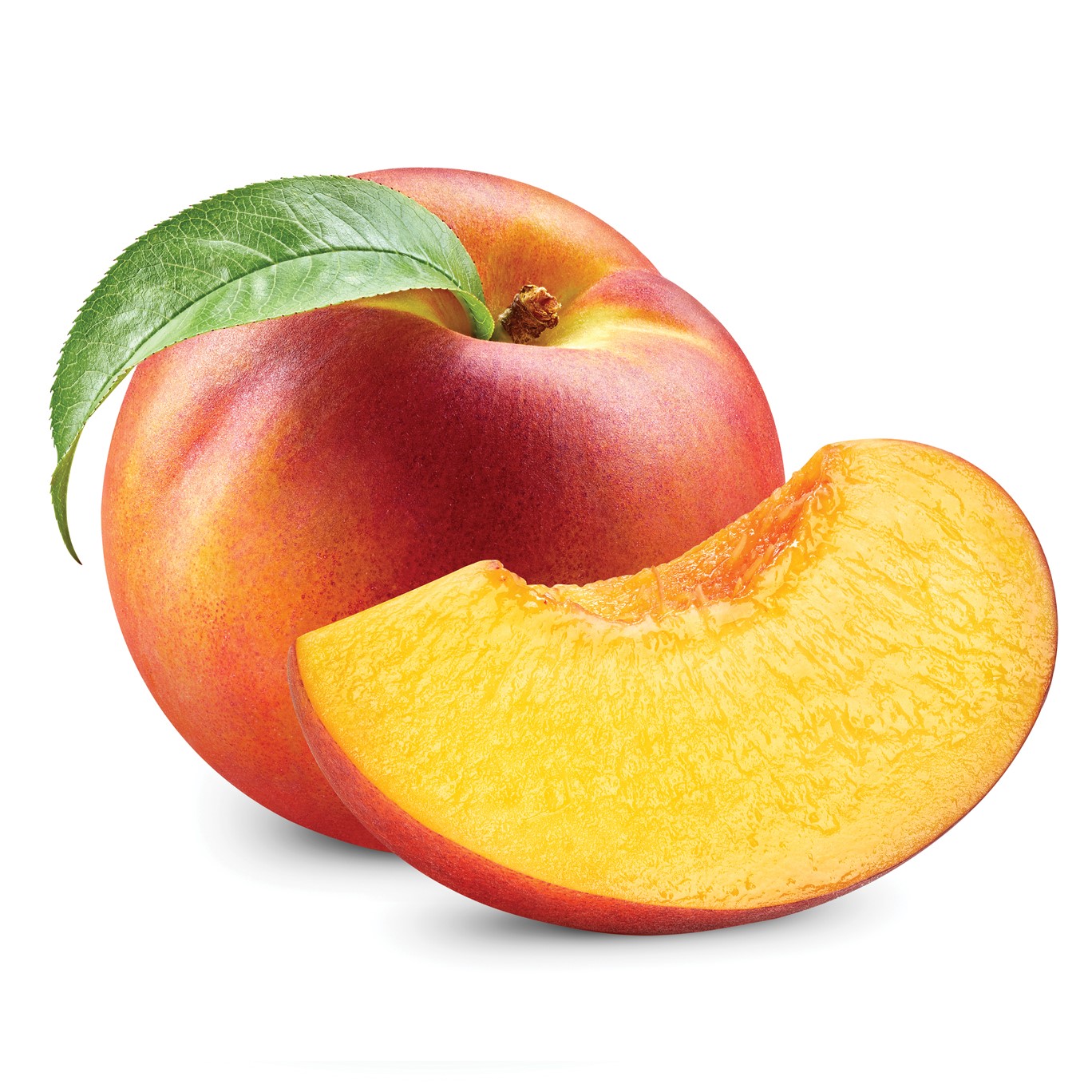 Whole nectarine and nectarine slice