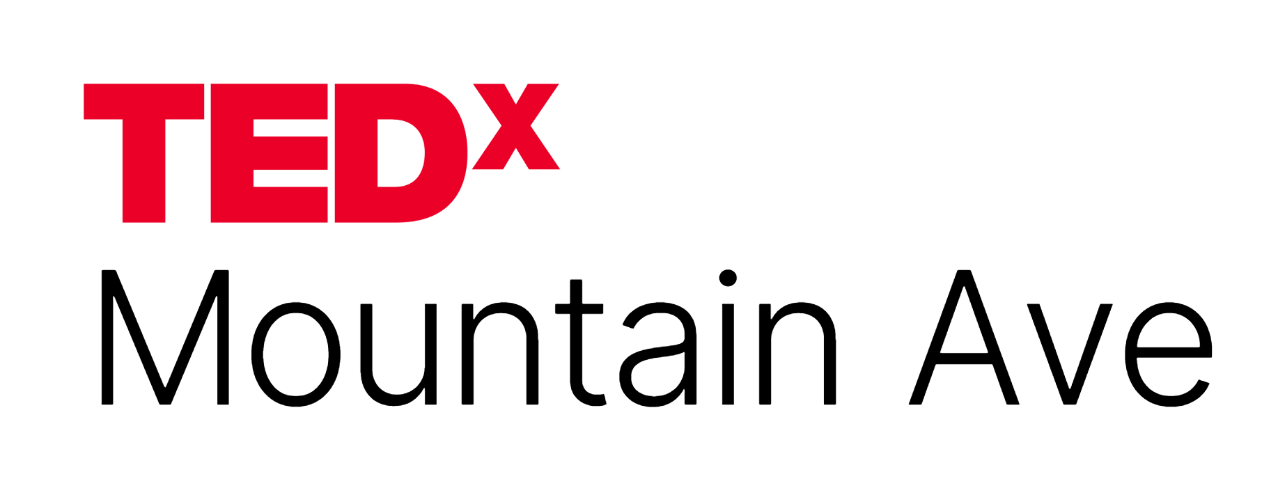 Logo is text that reads TEDxMountain Avenue.