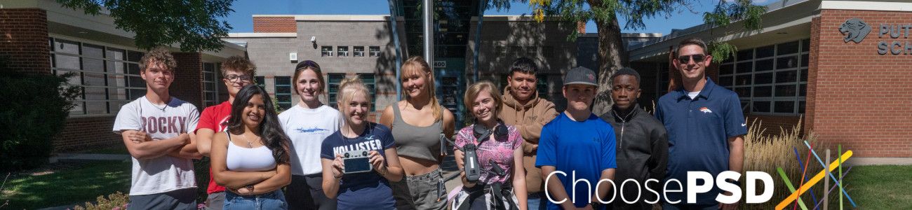 group of high school students ready for the first day of school. 