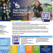 Screen shot of the annual high school planning guide cover. Document  is linked in the text in the news item. 